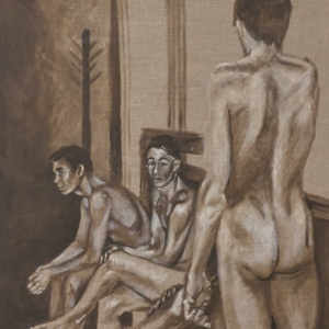 1941 Conscription Diptych - Framed Oil on Belgian Linen mounted on Panel